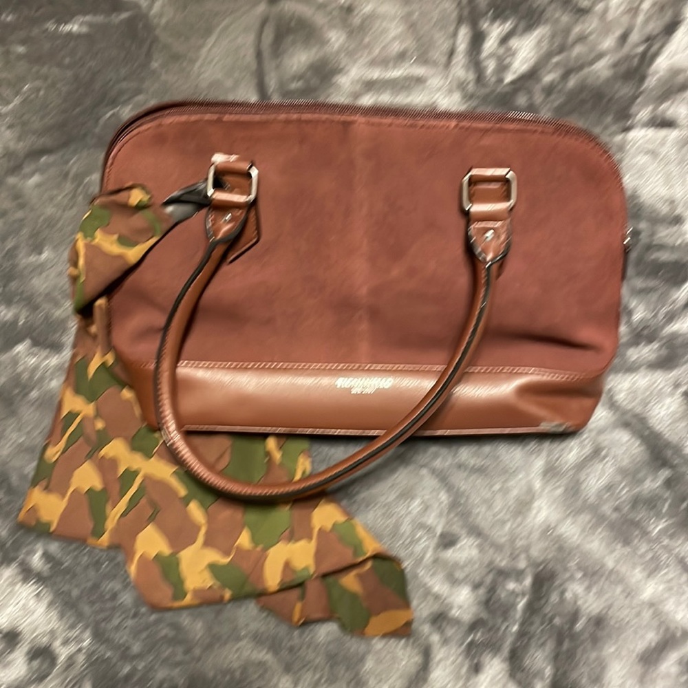 Brown Suede Tiganello Purse